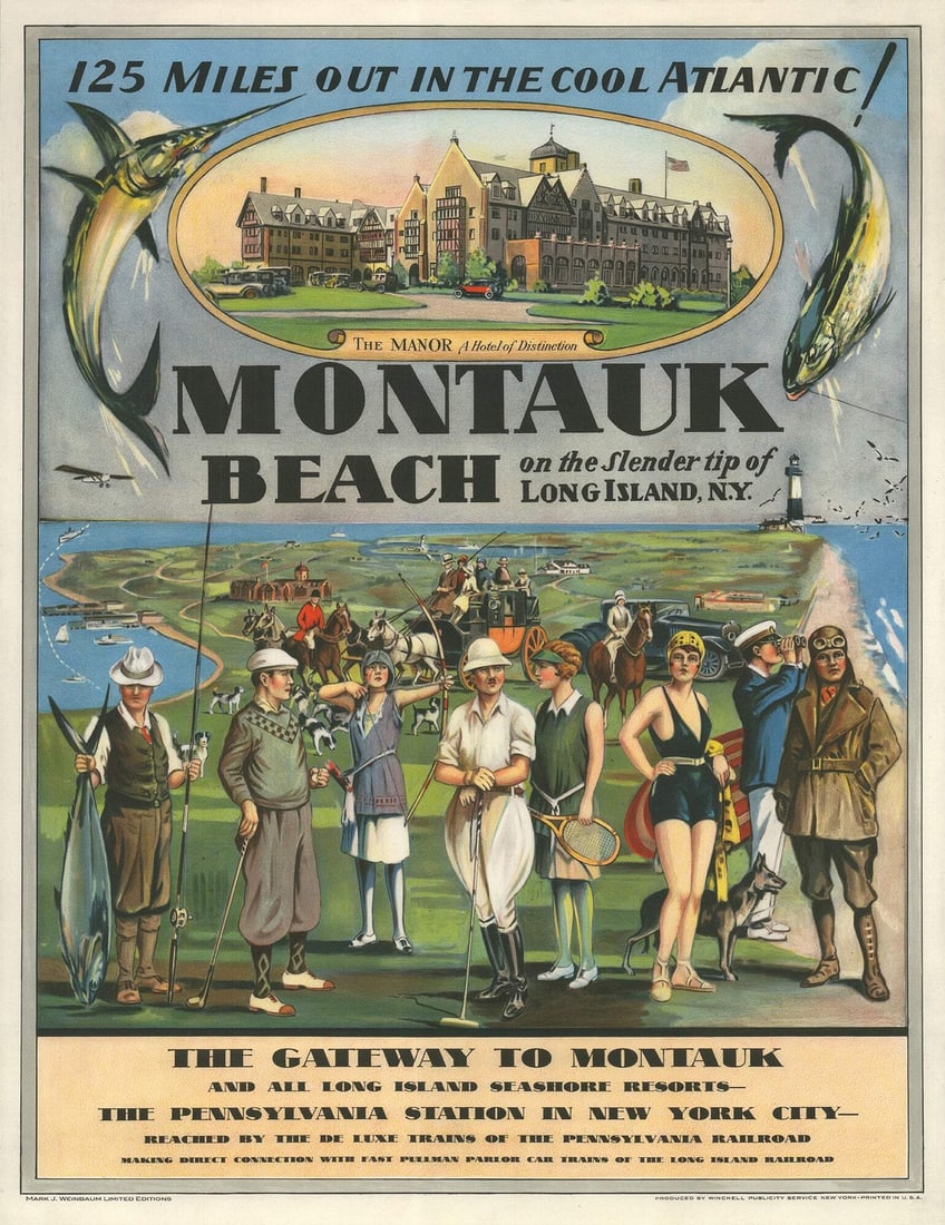 John Jr. Held Montauk Beach " Offset Lithograph (1 of 4)