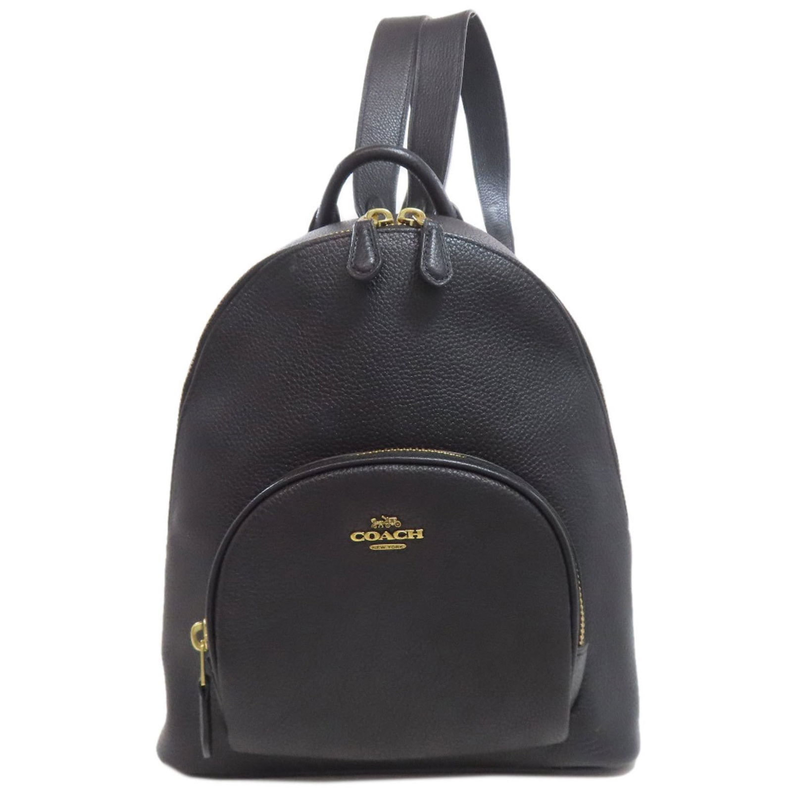 Coach 997 Logo Backpack/Daypack Leather: Brand: Coach Type: Backpack Material: Leather Color: Black Closure: Zipper Gender: Women Size (Hxwxd): 26cm x 23cm x 10cm / 10.23'' x 9.05'' x 3.93'' Handle Length: 13cm / 5.11'' Strap Length: 65cm -
