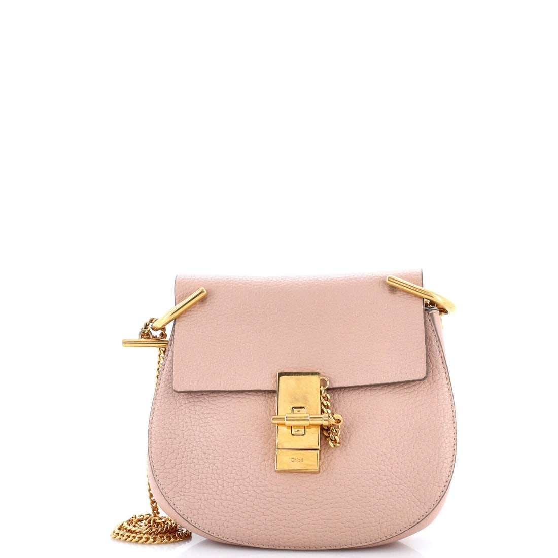 Chloe Drew Crossbody Bag Leather Mini: Brand: Chloe Exterior Material: Leather Style: Cross Body Bags Exterior Color: Neutral Size: Mini Measurements: Handle Drop 12", Height 7", Width 7.5", Depth 3", Strap Drop 22" Model: Drew Crossbody B