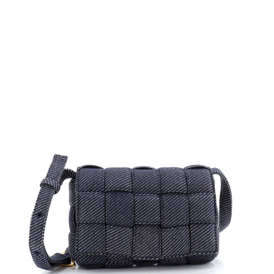 Bottega Veneta Cassette Crossbody Bag Padded Maxi Intrecciato Denim (1 of 5)