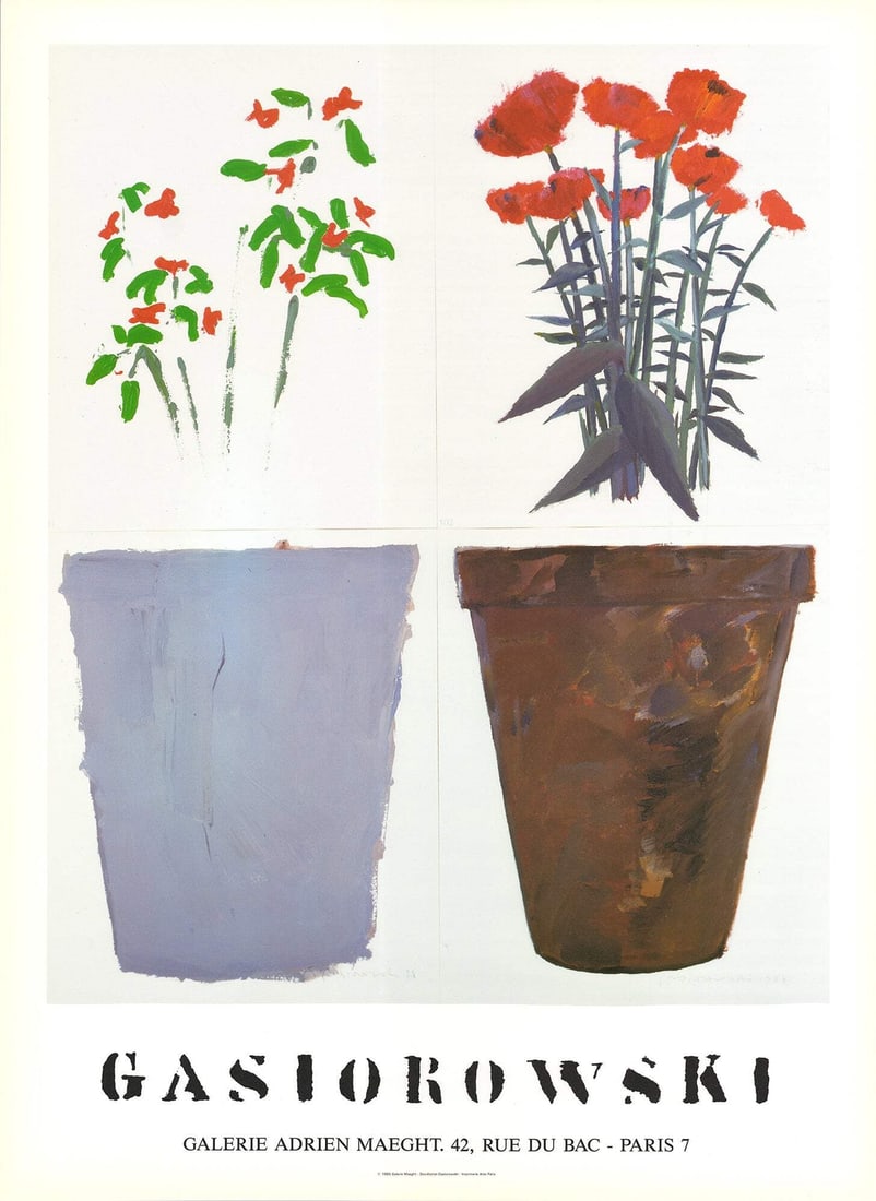 Gerald Gasiorowski Pots De Fleurs #101/102 " Poster Contemporary (1 of 4)