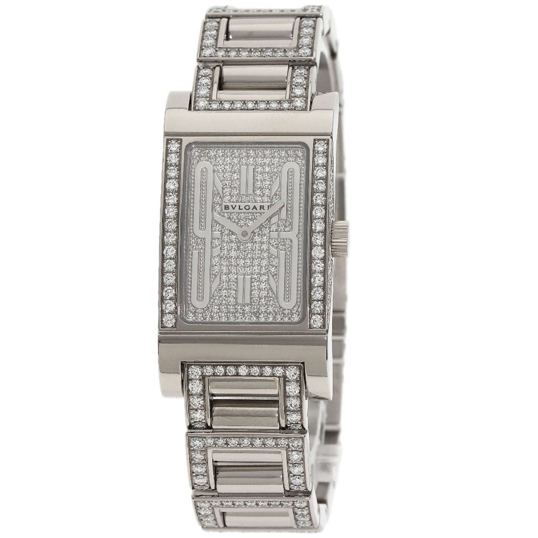 Bvlgari Rettangolo Diamond Watches Rtw39G K18 White Gold/K18Wgxdiamond (1 of 20)