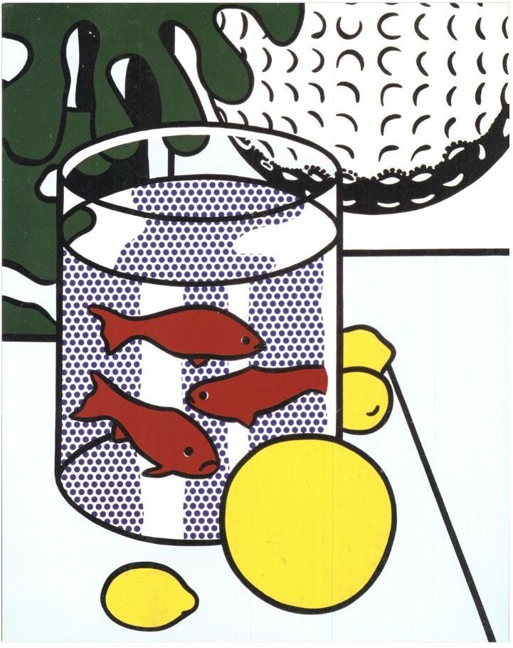 Roy Lichtenstein Still Life With Goldfish Bowl " Serigraph Pop Ar (1 of 4)