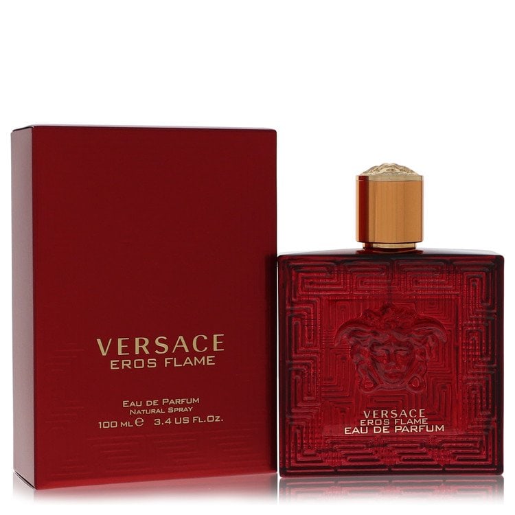 Versace Eros Flame Cologne By Versace Eau De Parfum Spray: Brand: Versace Size: 3.4 oz Eau De Parfum Spray Grams: 500 Type: Eau De Parfum Spray Fragrance: Cologne for Men Product Disclaimer: Authentic fragrances; some boxes may show shelf wear. We strongly en