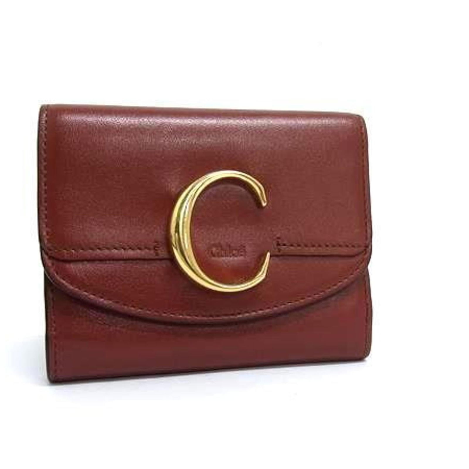 Chlo Chloe Wallet C Brown Leather: Brand: Chlo Type: Wallet (Tri-Fold) Gender: Women Material: Leather Color: Brown Size (Hxwxd): 9cm x 11cm x 1.8cm / 3.54'' x 4.33'' x 0.7'' Condition: Used (good), Traces of usage, scratches / dirt ca