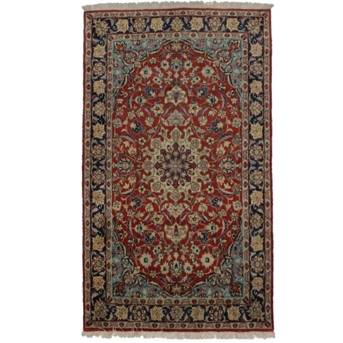 Hand-Knotted Vintage Traditional Floral Rug Oriental Home Carpet 3'6X6'2 Ft (1 of 16)