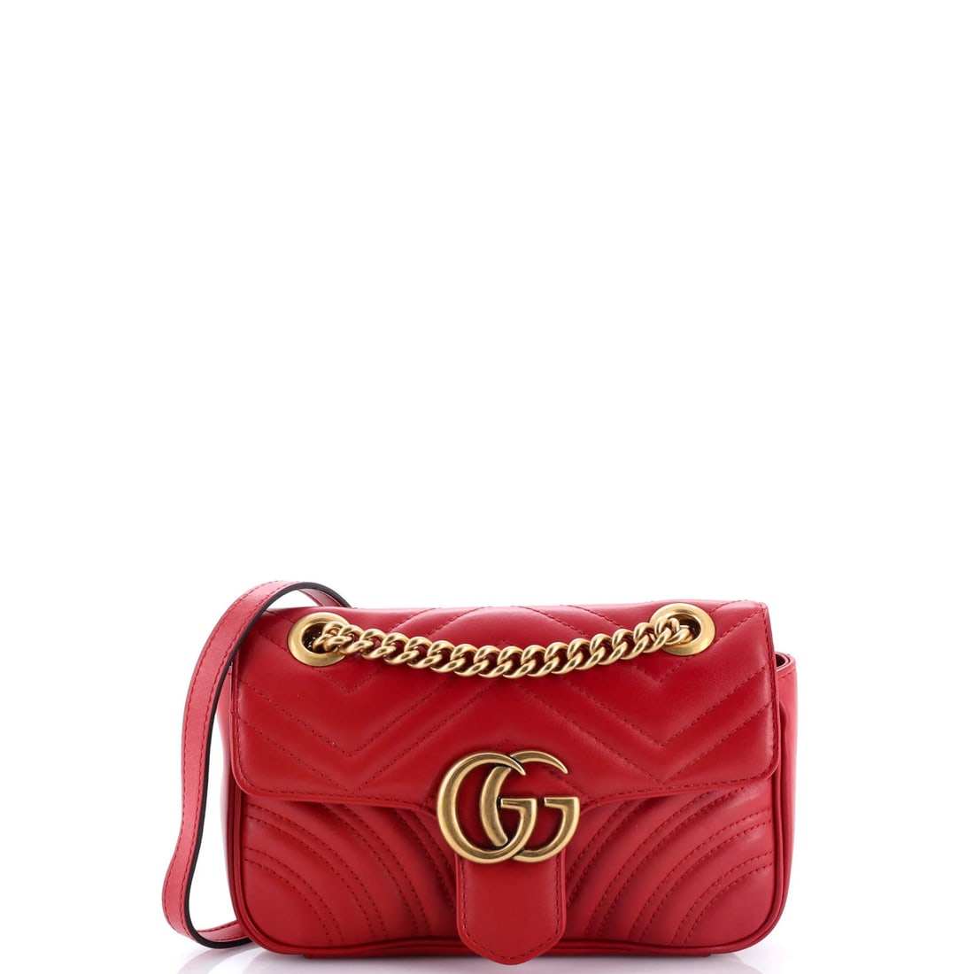 Gucci Gg Marmont Flap Bag Matelasse Leather Mini (1 of 6)