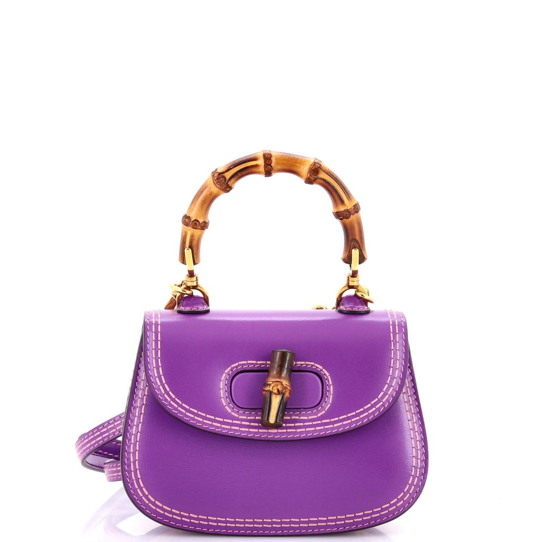 Gucci Bamboo 1947 Top Handle Bag Leather Mini (1 of 7)