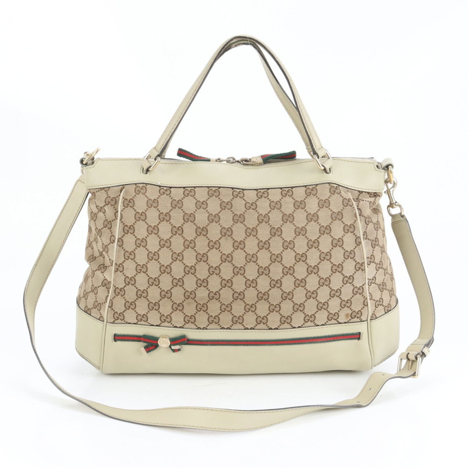 Gucci Gg Canvas Shelly Mayfair Leather 2-Way Tote Bag (1 of 9)