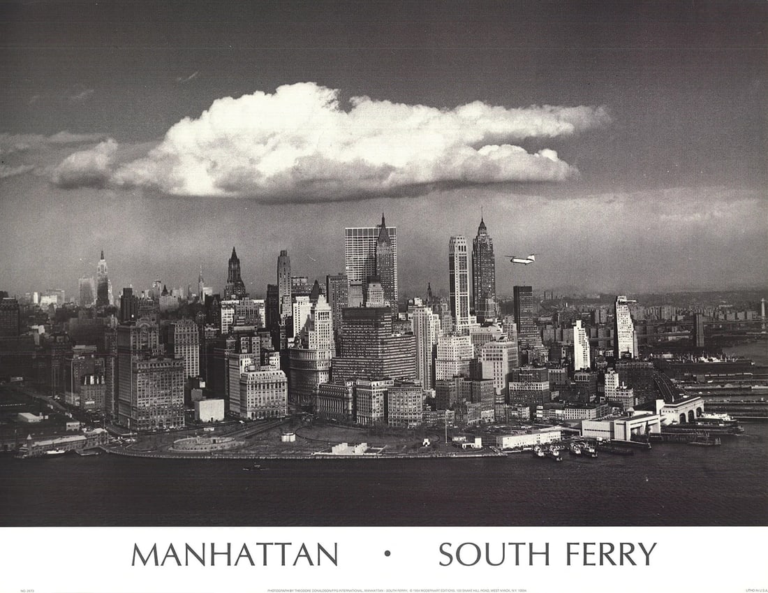Theodore Donaldson Manhattan South Ferry " Offset Lithograph Photo (1 of 4)
