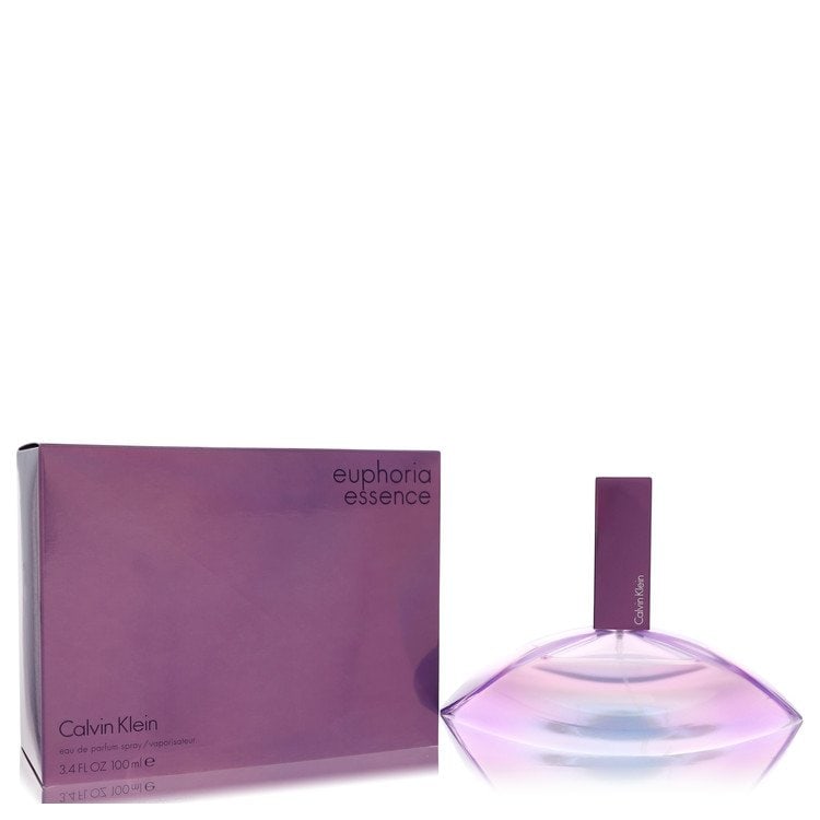 Euphoria Essence Perfume By Calvin Klein Eau De Parfum Spray: Brand: Calvin Klein Size: 3.4 oz Eau De Parfum Spray Grams: 500 Type: Eau De Parfum Spray Fragrance: Perfume for Women Product Disclaimer: Authentic fragrances; some boxes may show shelf wear. We stro