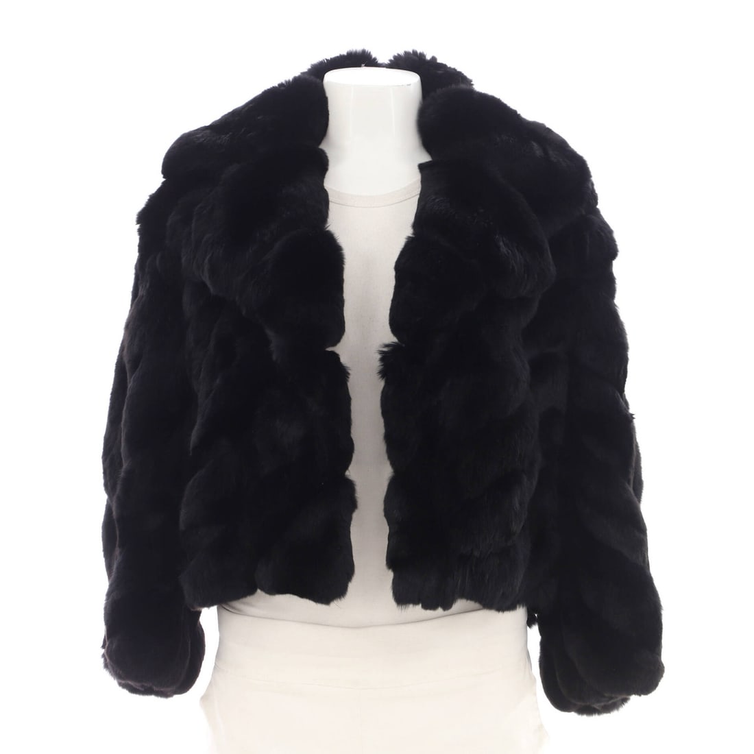 Versace Women'S Collar Jacket Fur: Brand: Versace Type: Apparel Size: 42 Outer Shell Material: Fur Style: Jacket Size Type: Regular Color: Black Sleeve Length: 18 Model: Women's Collar Jacket Fur Exterior Material: Fur Exterior Color: