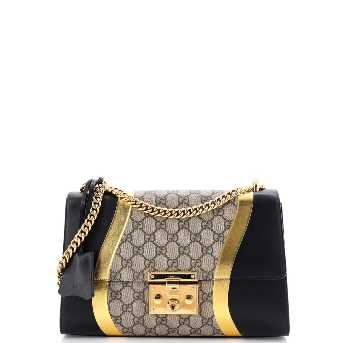 Gucci Padlock Shoulder Bag Gg Coated Canvas And Leather Medium (1 of 7)
