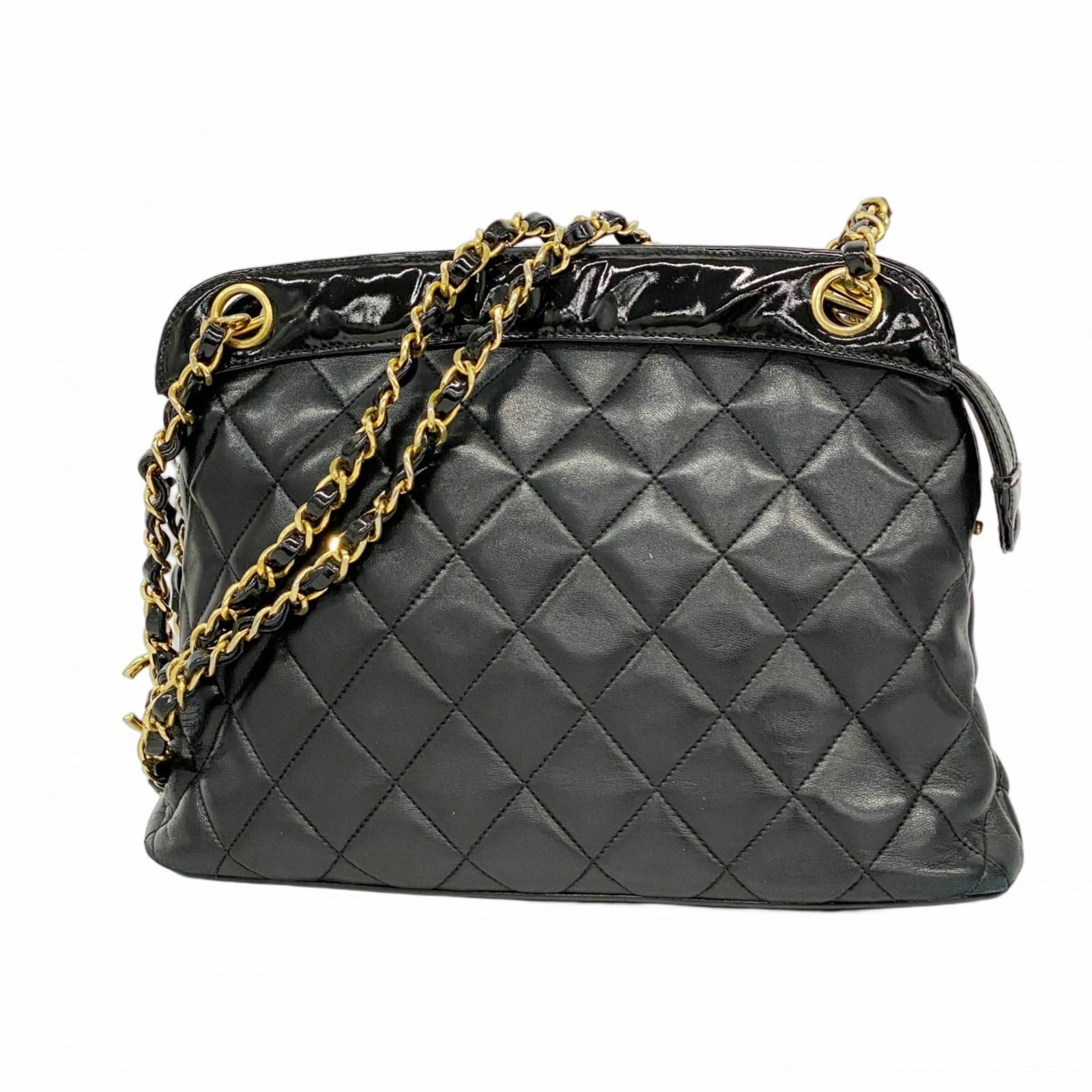 Chanel Matelasse Shoulder Bag With Chain In Lambskin And Patent Leather (1 of 11)