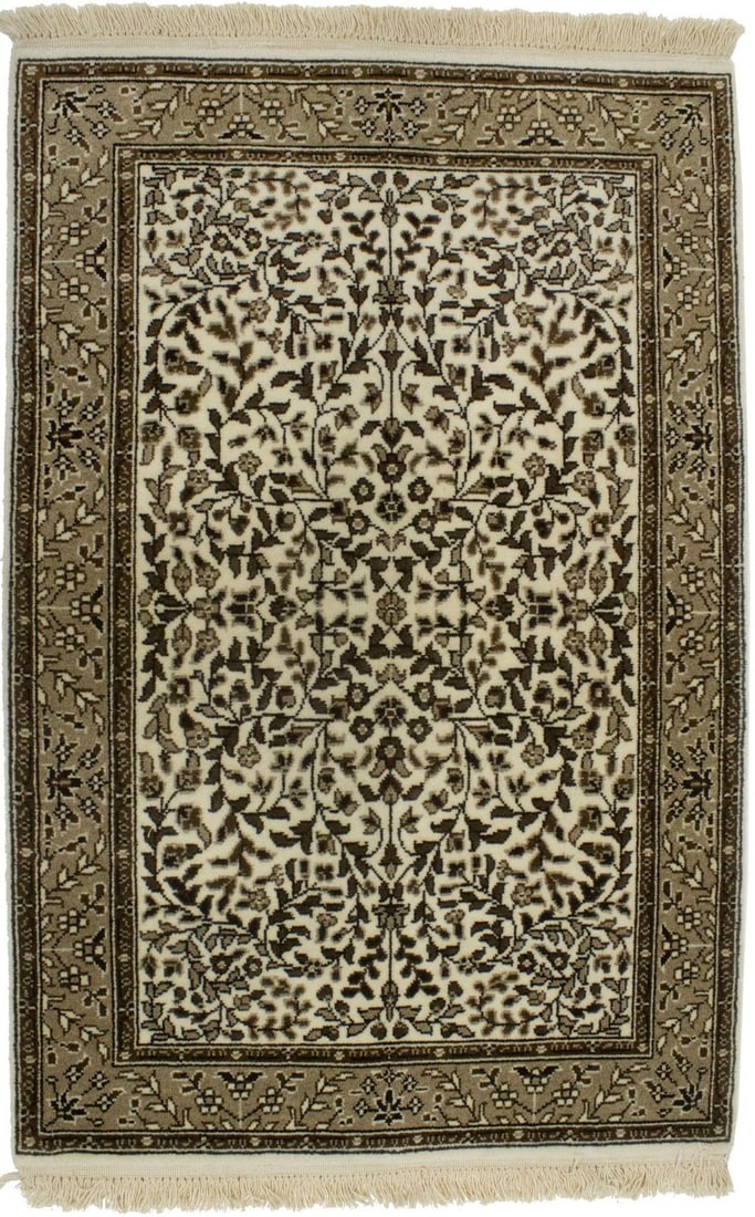 Hand-Knotted Kirman Oriental Rug 3X4 Ft Small Classic Design Entryway Carpet (1 of 12)