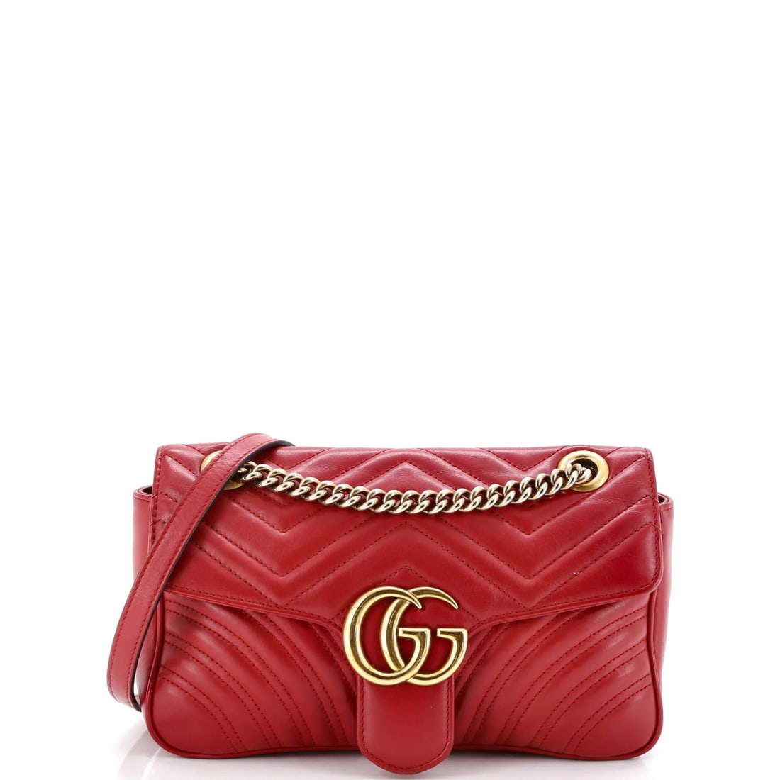 Gucci Gg Marmont Flap Bag Matelasse Leather Small (1 of 6)