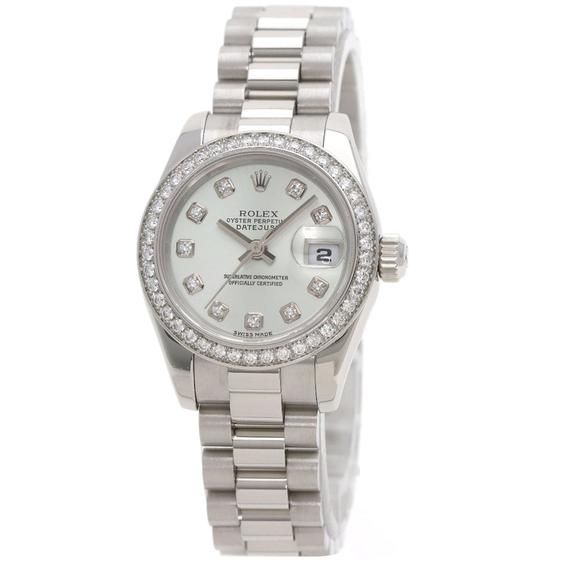 Rolex Datejust 10P Bezel Diamond Watches 179136G Platinum/Pt (1 of 20)