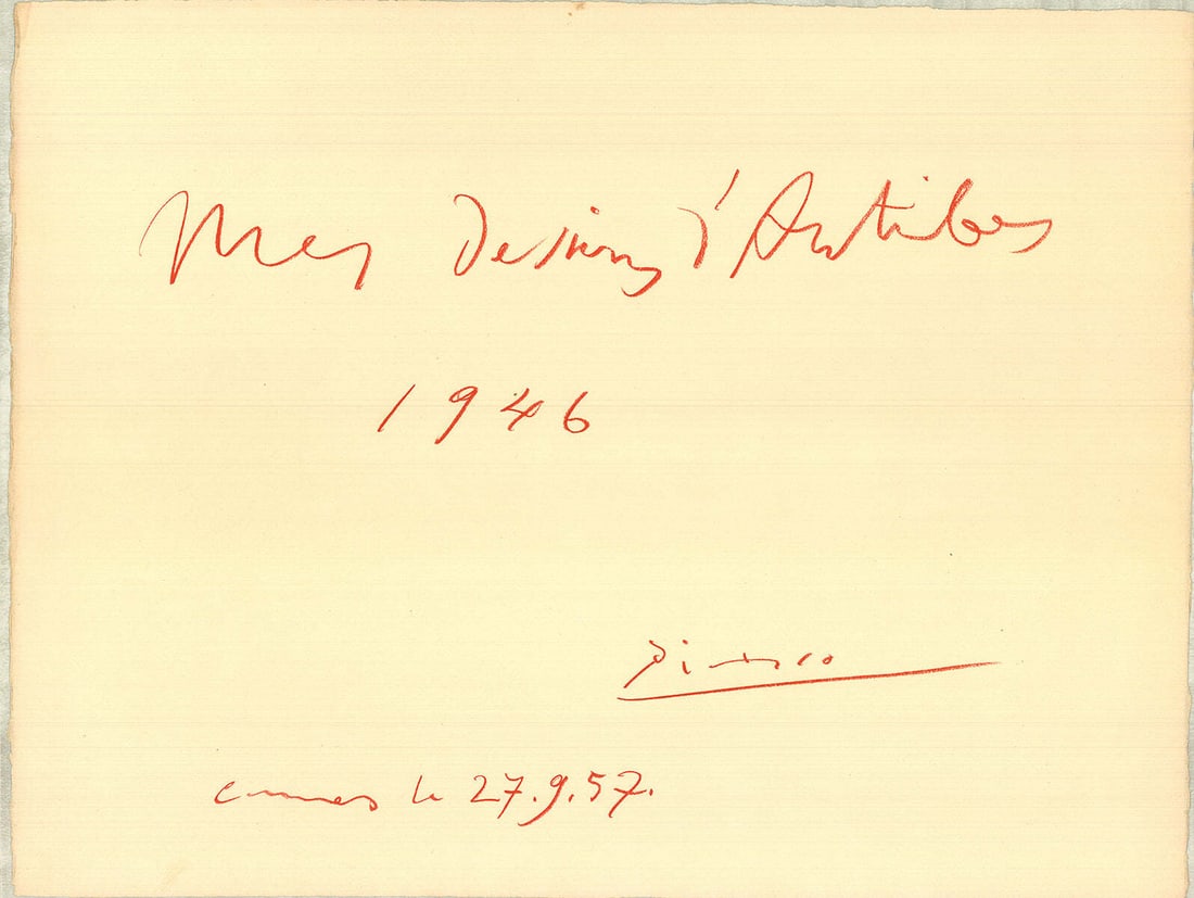 Pablo Picasso Mes Dessins D'Antibes (Cover Only) " Lithograph Cu (1 of 4)