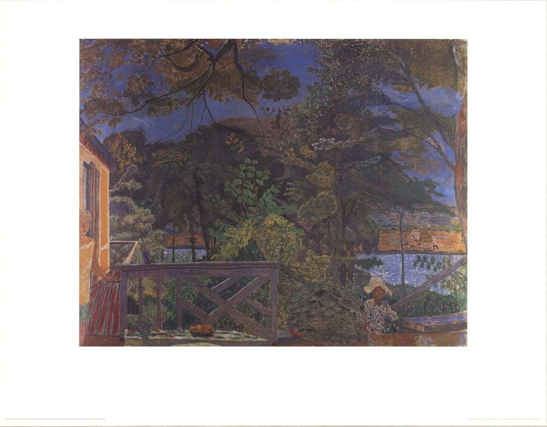 Pierre Bonnard La Terasse " Poster Impressionism Multicolor Bl: Artist: Pierre Bonnard Brand: Bonnard Pierre Country/Region Of Origin: Germany Exact Year: 1995 Height: 27.5 Item Height: 27.5 Item Width: 35.5 Style: Tropical Subject: Landscape Type: Offset Lithogra