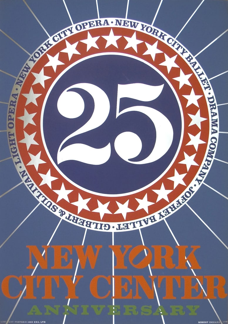 Robert Indiana New York City Center " Serigraph Pop Art Multi (1 of 15)