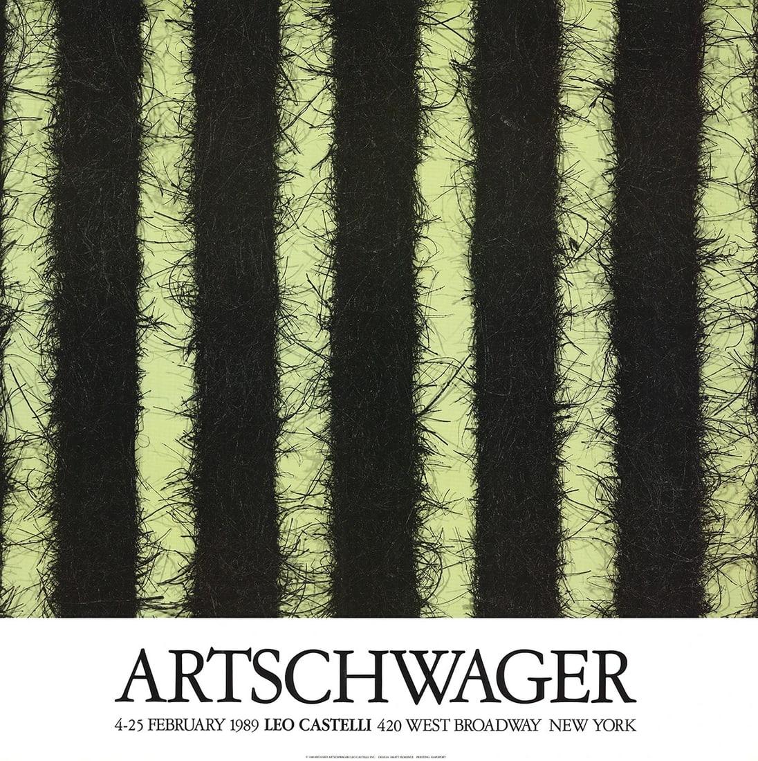 Richard Artschwager At Castelli'S " Poster Contemporary Black: Artist: Richard Artschwager Brand: Artschwager Richard Country/Region Of Origin: USA Exact Year: 1989 Height: 26.5 Item Height: 26.5 Item Width: 26.5 Style: Modern/Contemporary Subject: Abstract Type: