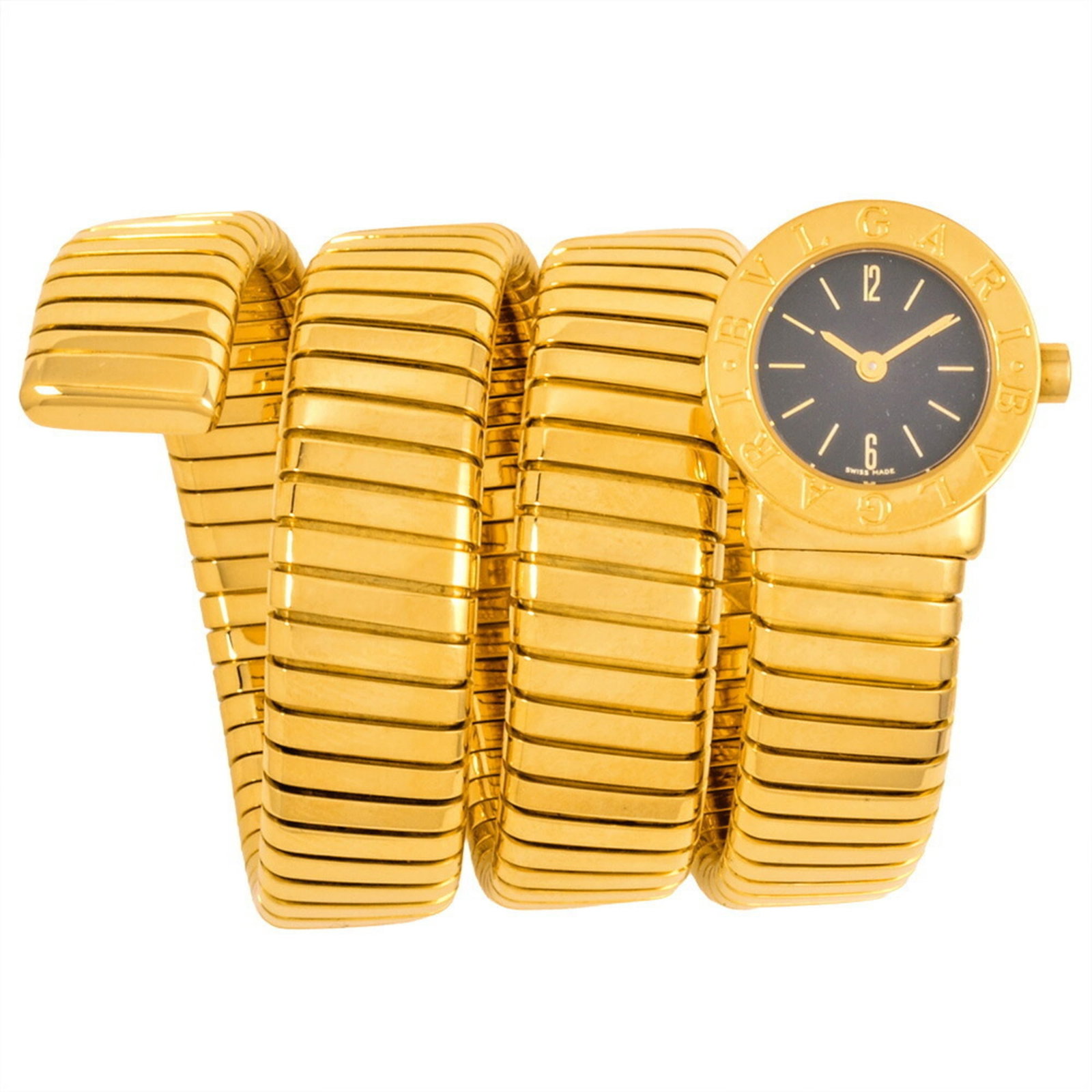 Bvlgari Bb191T Tubogas 19 Quartz Watch With Black Dial (1 of 9)