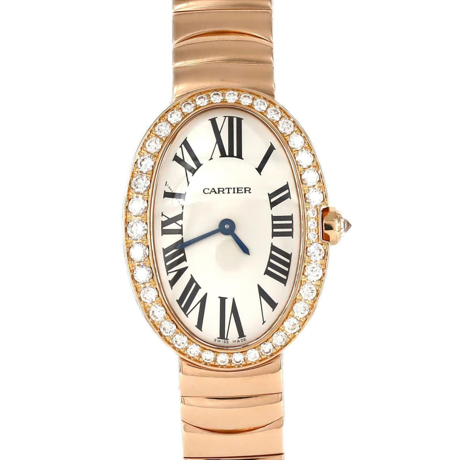 Cartier Baignoire Sm Pg D Wb520002 Pg/Rg Quartz Watch (1 of 8)