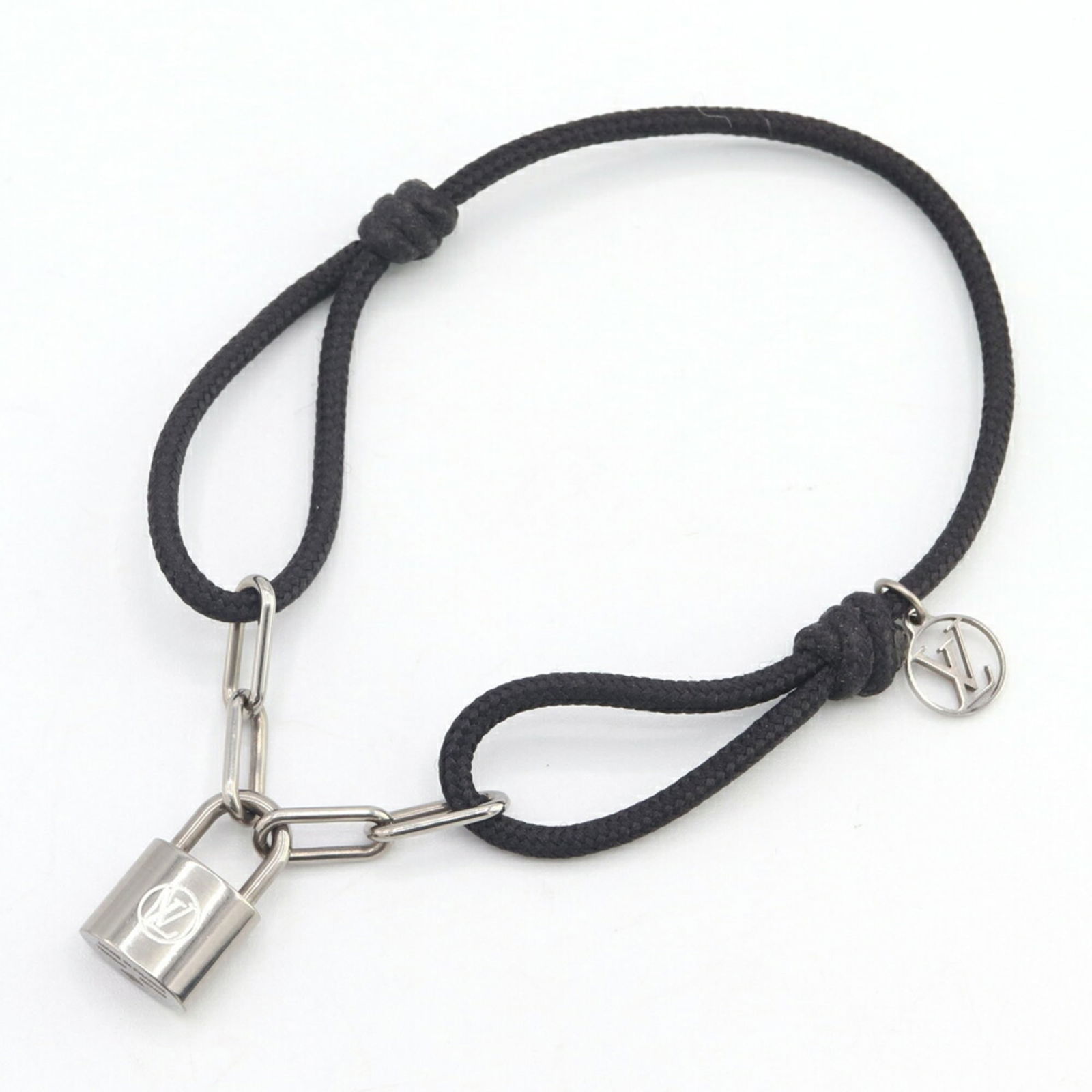 Louis Vuitton Lockit Bracelet By Virgil Abloh Q05267 Black Titanium Padlock Lv (1 of 6)