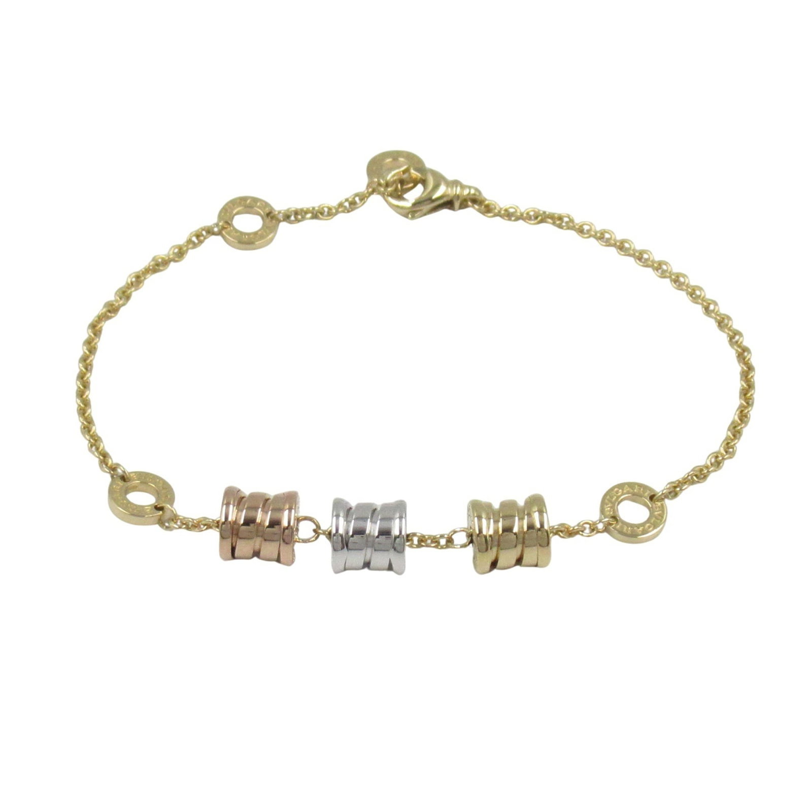 Bvlgari B-Zero1 Element Bracelet: Brand: Bvlgari Type: Charm Bracelet Gender: Men,Women Material: Pink Gold (18K), White Gold (18K), Yellow Gold (18K) Color: Gold, Silver Length: 15.5cm - 18cm / 6.1'' - 7.08'' Condition: Used (very go