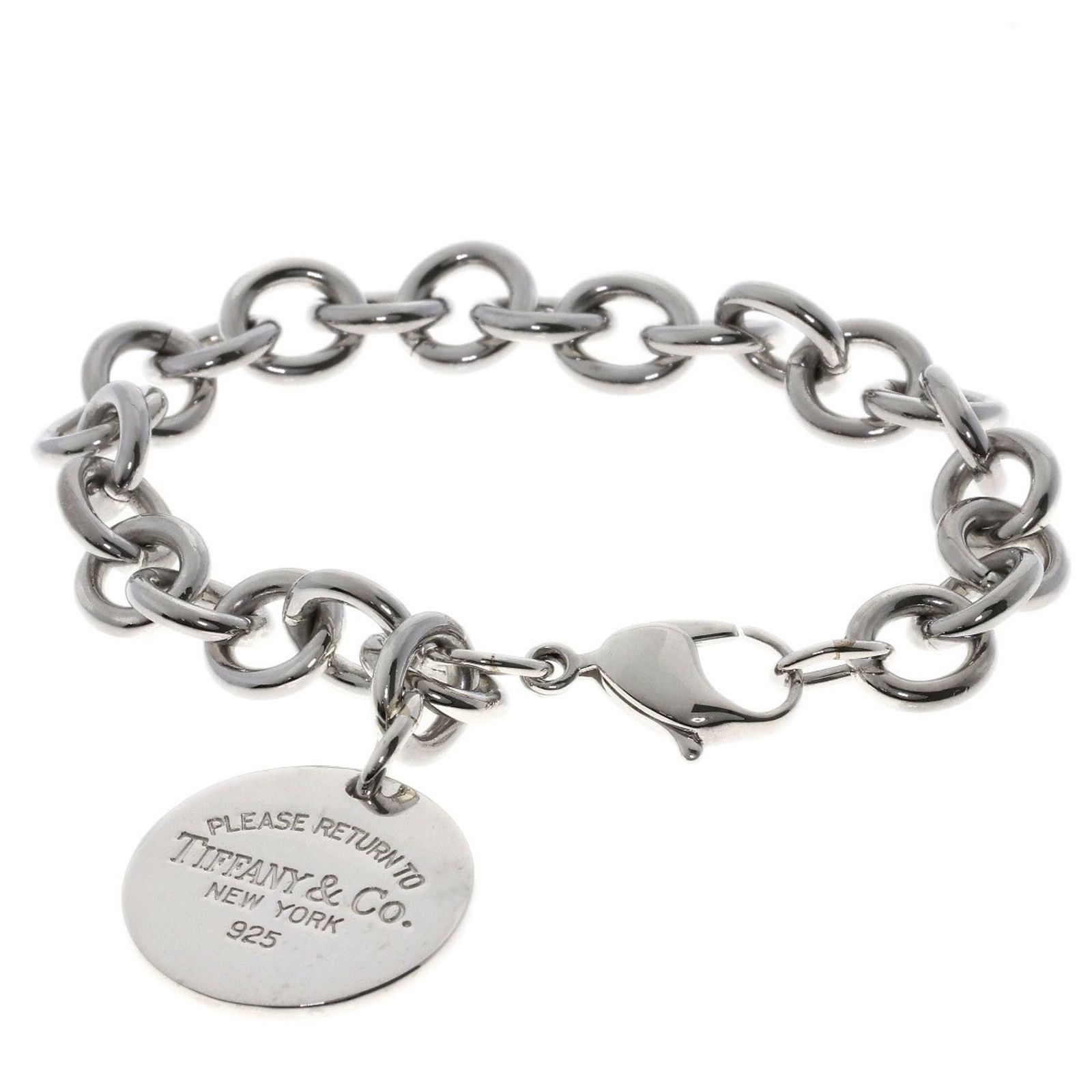 Tiffany Return To Round Bracelet In Silver For Women: Brand: Tiffany Type: Charm Bracelet Gender: Women Material: Silver Length: 17cm / 6.69'' Condition: Used (very good), A few traces of usage, some scratches / dirt can be seen but overall in very good