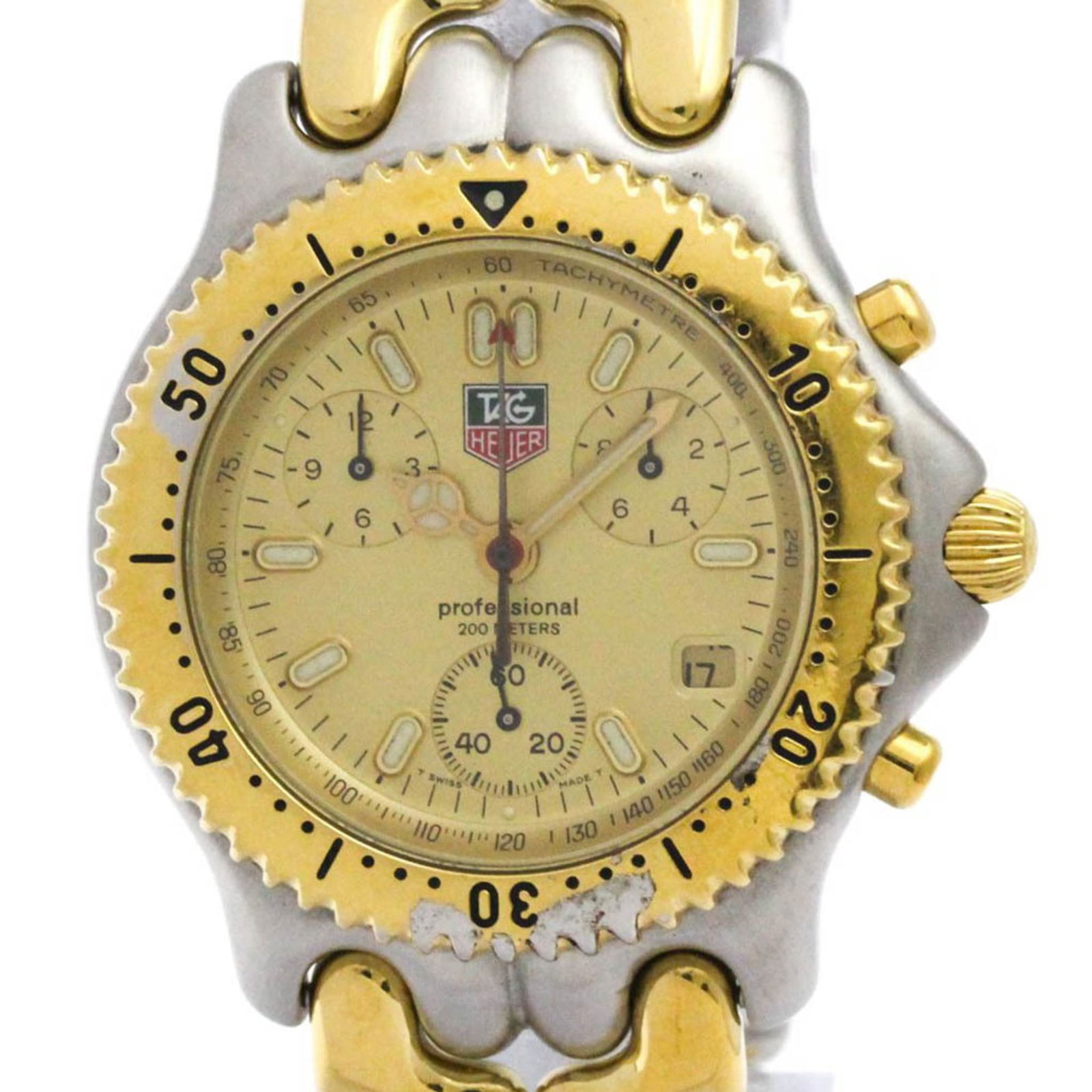 Tag Heuer Sel Chronograph Gold Plated Steel Watch Cg1121Polished (1 of 8)
