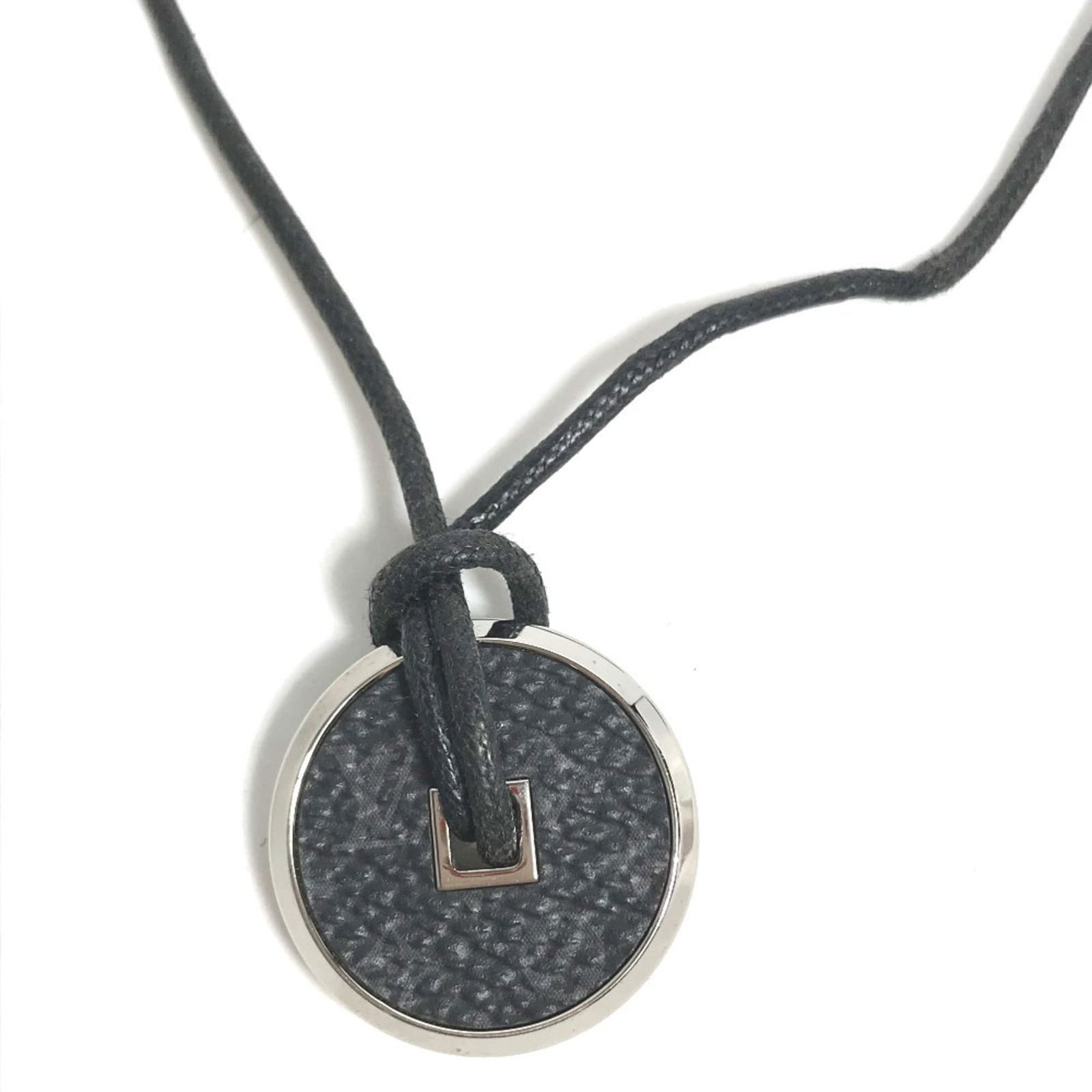Louis Vuitton M62589 Monogram Eclipse Collier Coin Necklace (1 of 5)
