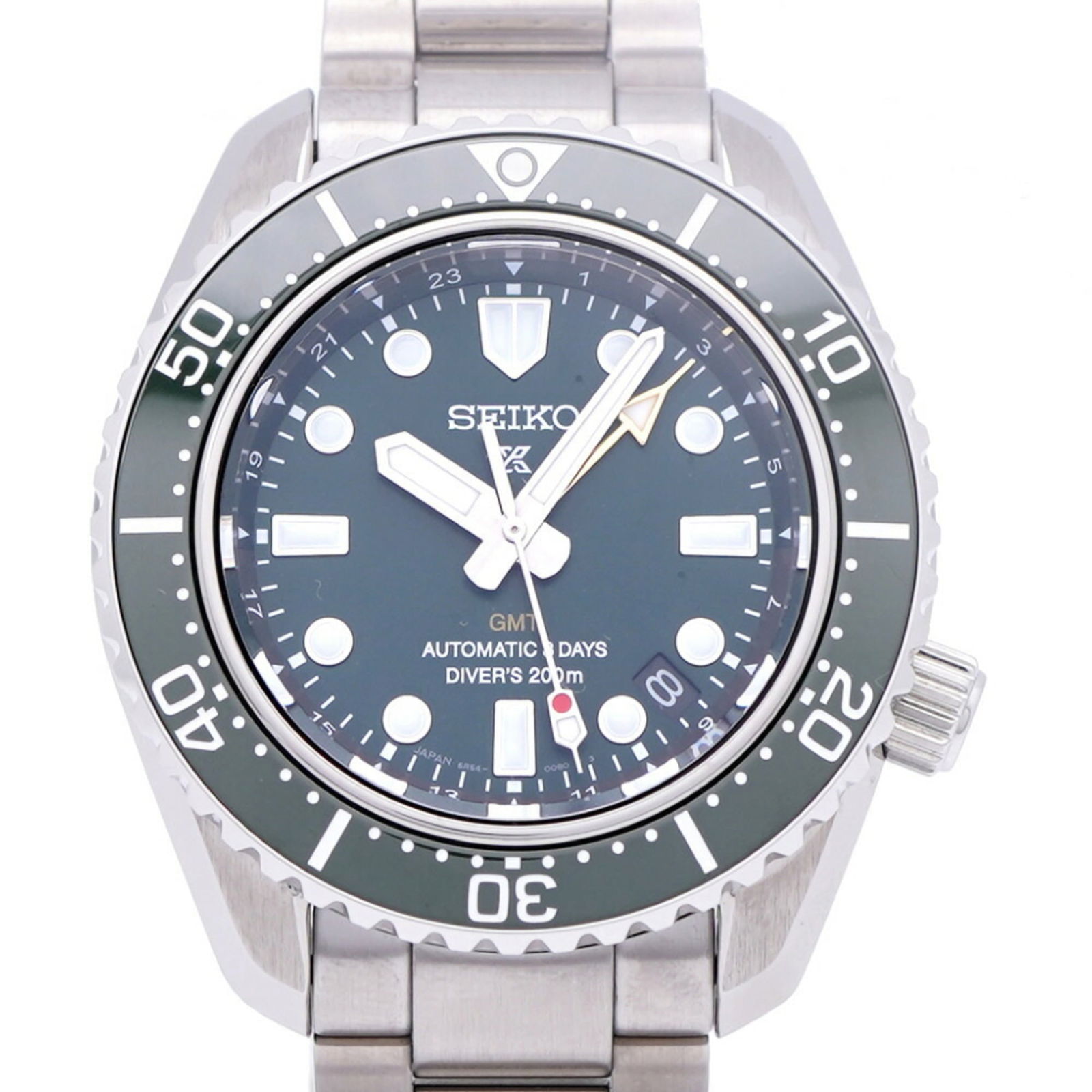 Like New Seiko Prospex Mechanical Divers Gmt Sbej009 / 6R54-00D0 Automatic Watch Ss Green Dial (1 of 8)