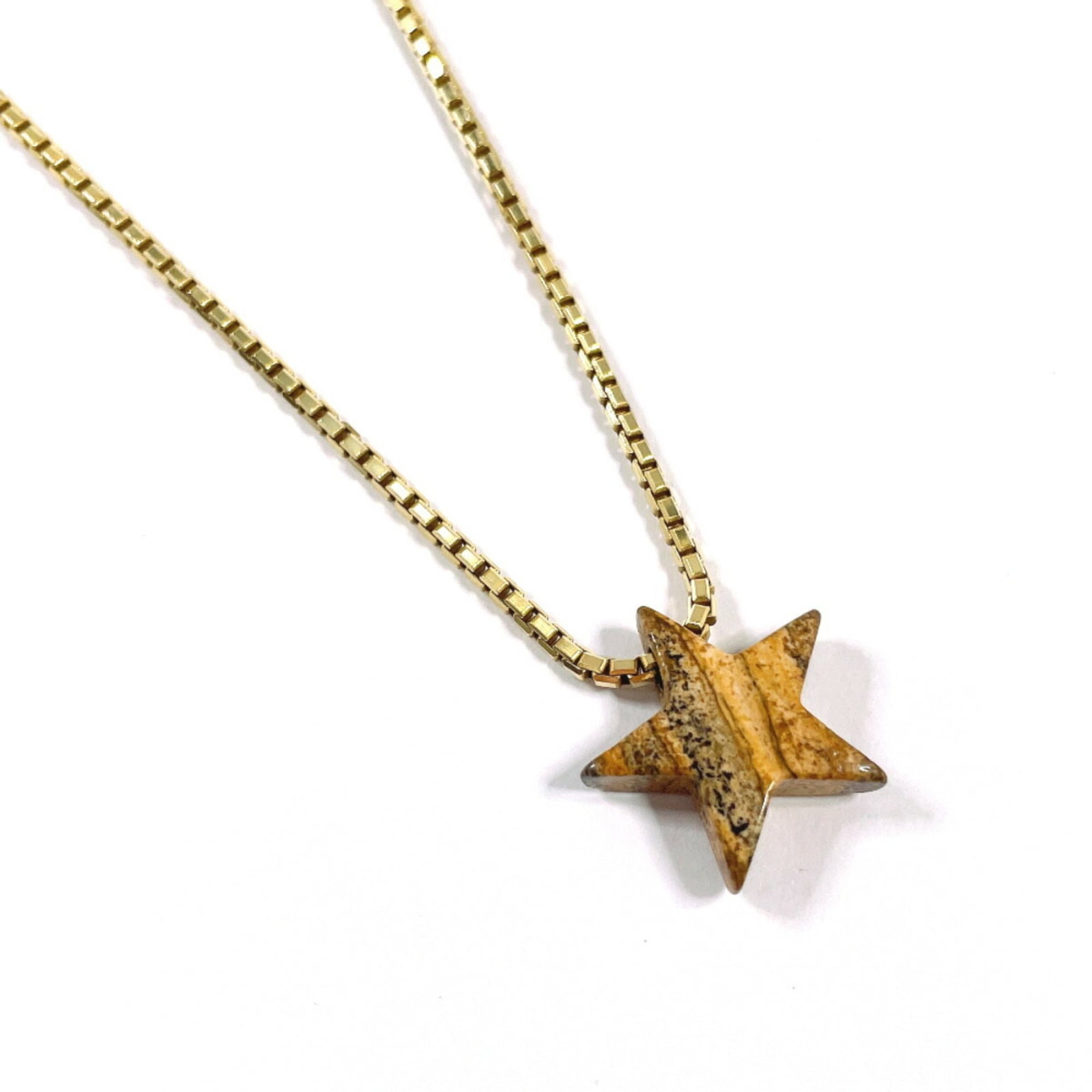Bottegaveneta Bottega Veneta Star Motif Necklace Silver 925 Gold (1 of 7)