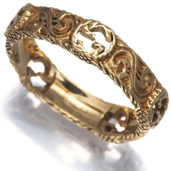 Gucci Ring Interlocking G Us5 18K 750 Yellow Gold (1 of 5)