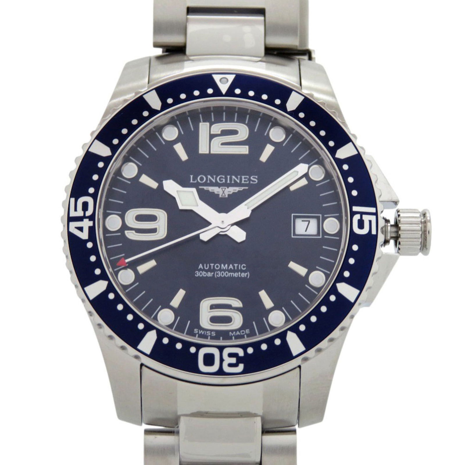 Unused Longines Hydroconquest L3.741.4.96.6 Stainless Steel Blue Dial Automatic Watch 1401 Longines: Brand: Longines Type: Wristwatch Gender: Men Material (Case): Stainless Steel Material (Band): Stainless Steel Color (Dial): Blue Case Diameter: 41mm / 1.61'' Wrist Size: 21cm / 8.26'' Condition: Used
