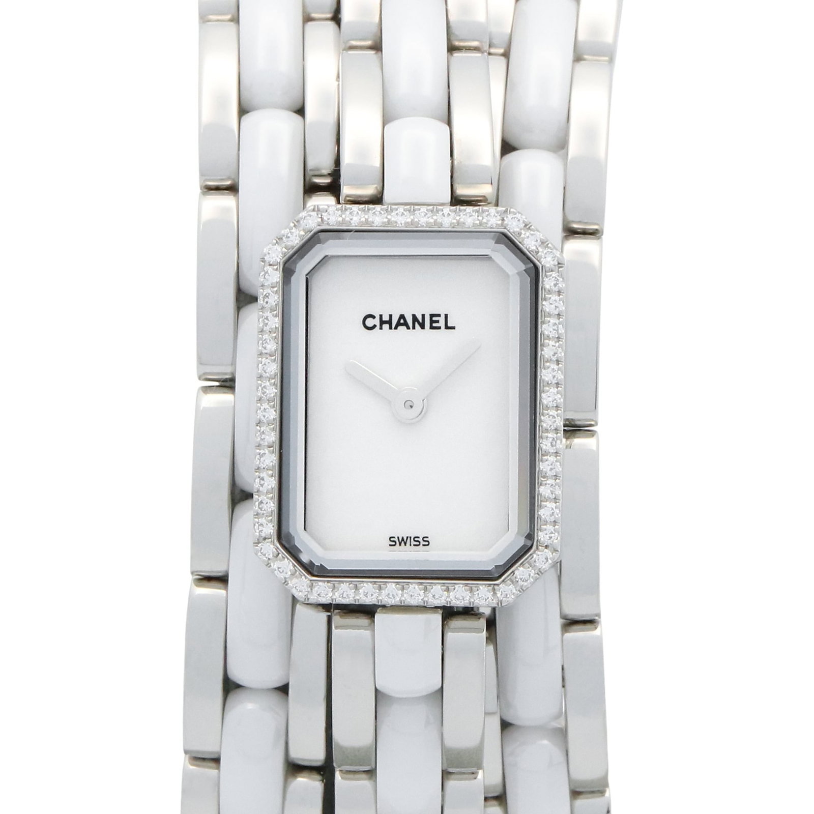 Chanel Premiere Triple Bracelet Watch With Stainless Steel: Brand: Chanel Type: Wristwatch Gender: Women Material (Case): Ceramic, Stainless Steel Material (Band): Ceramic, Stainless Steel Color (Dial): White Case Diameter: 15mm / 0.59'' Wrist Size: 15cm / 5.9