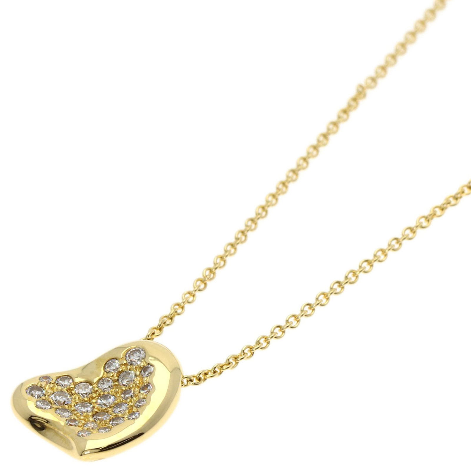 Tiffany Full Heart Diamond Necklace In 18K Yellow Gold (1 of 7)