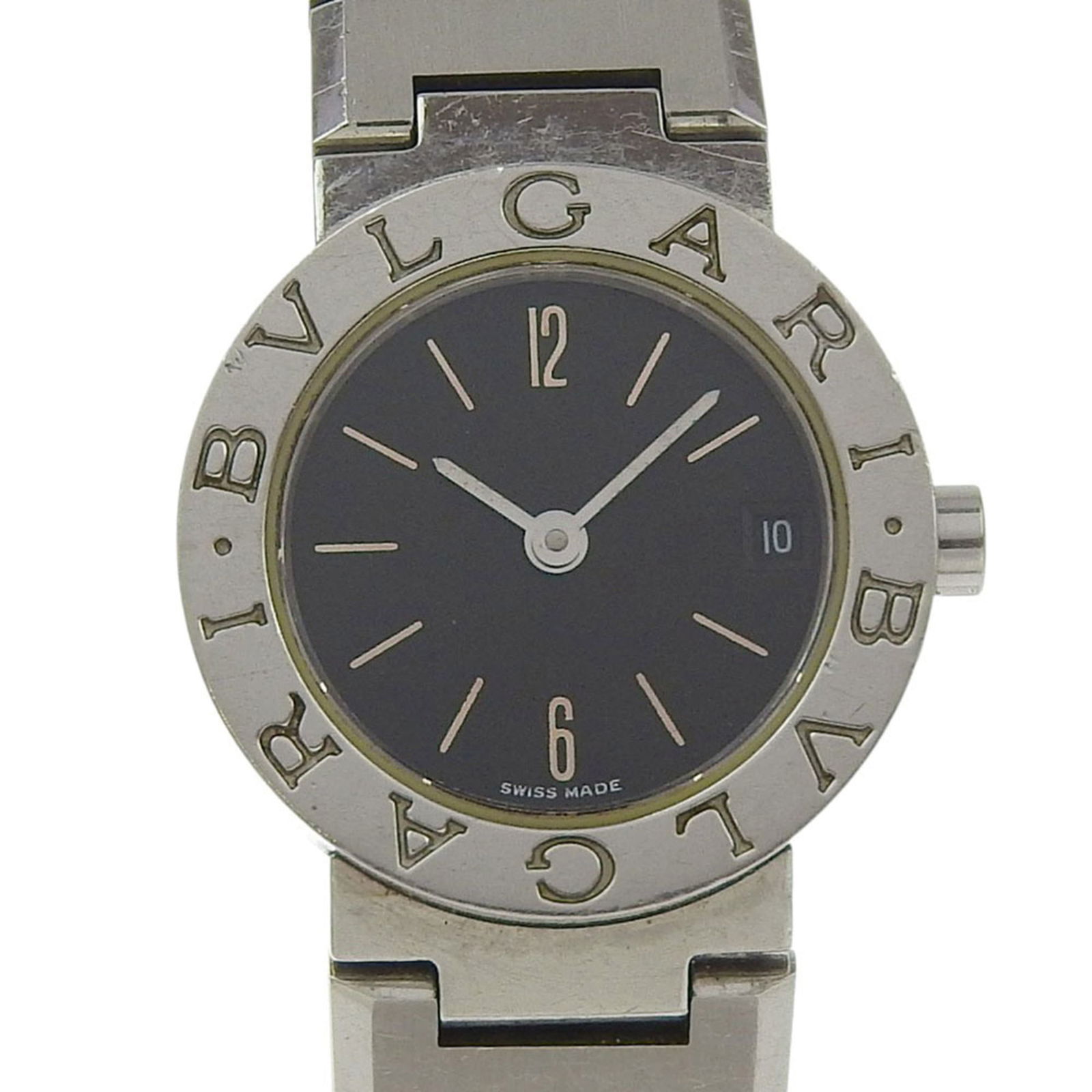 Bvlgari Wristwatch Bb23Ss Stainless Steel Quartz Analog Display Black Dial (1 of 8)