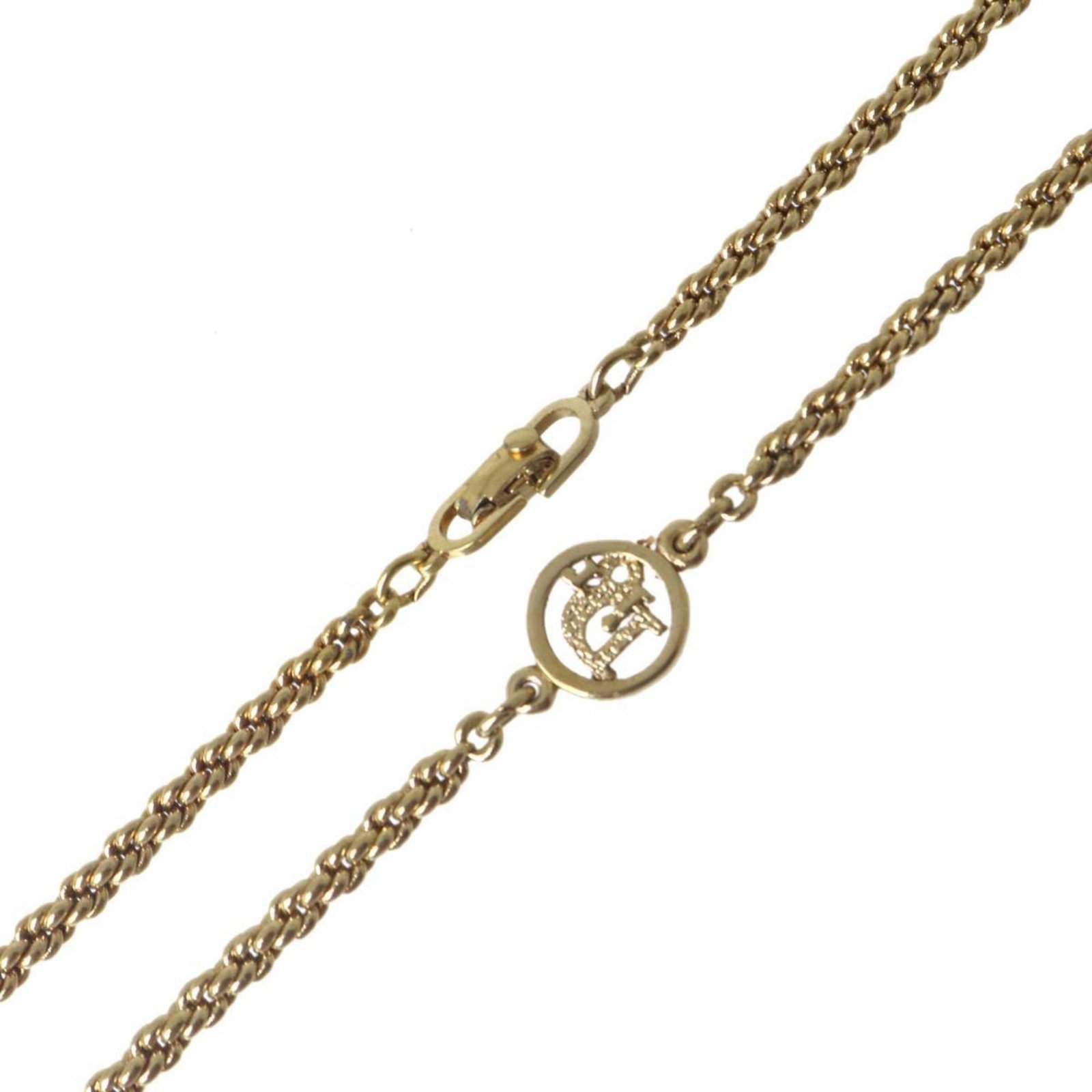 Christian Dior Design Chain Station Necklace (1 of 8)