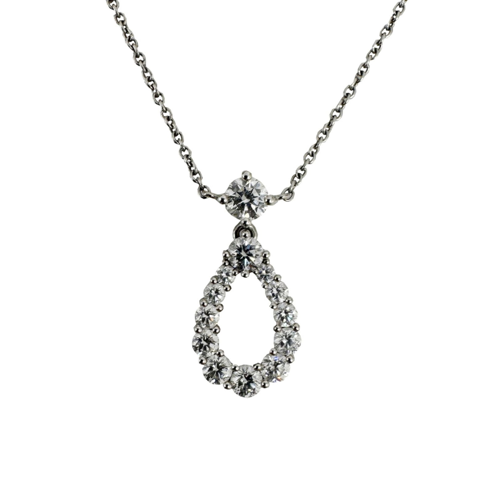 Harry Winston Harry Winston Loop Pendant Medium Pedpplmdlp Pt950 Diamond Necklace (1 of 6)