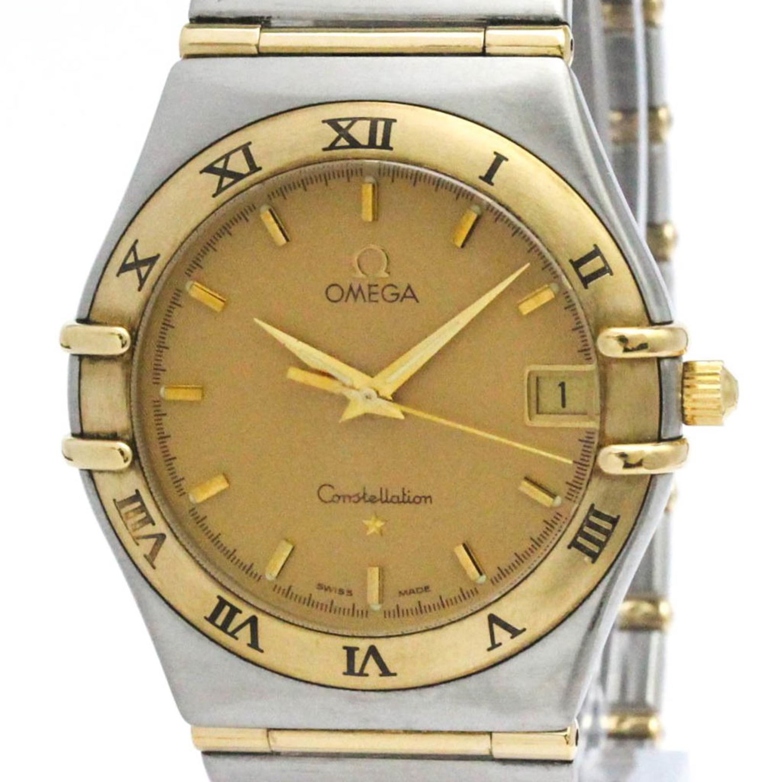 Omega Constellation 18K Gold Steel Quartz (1 of 8)