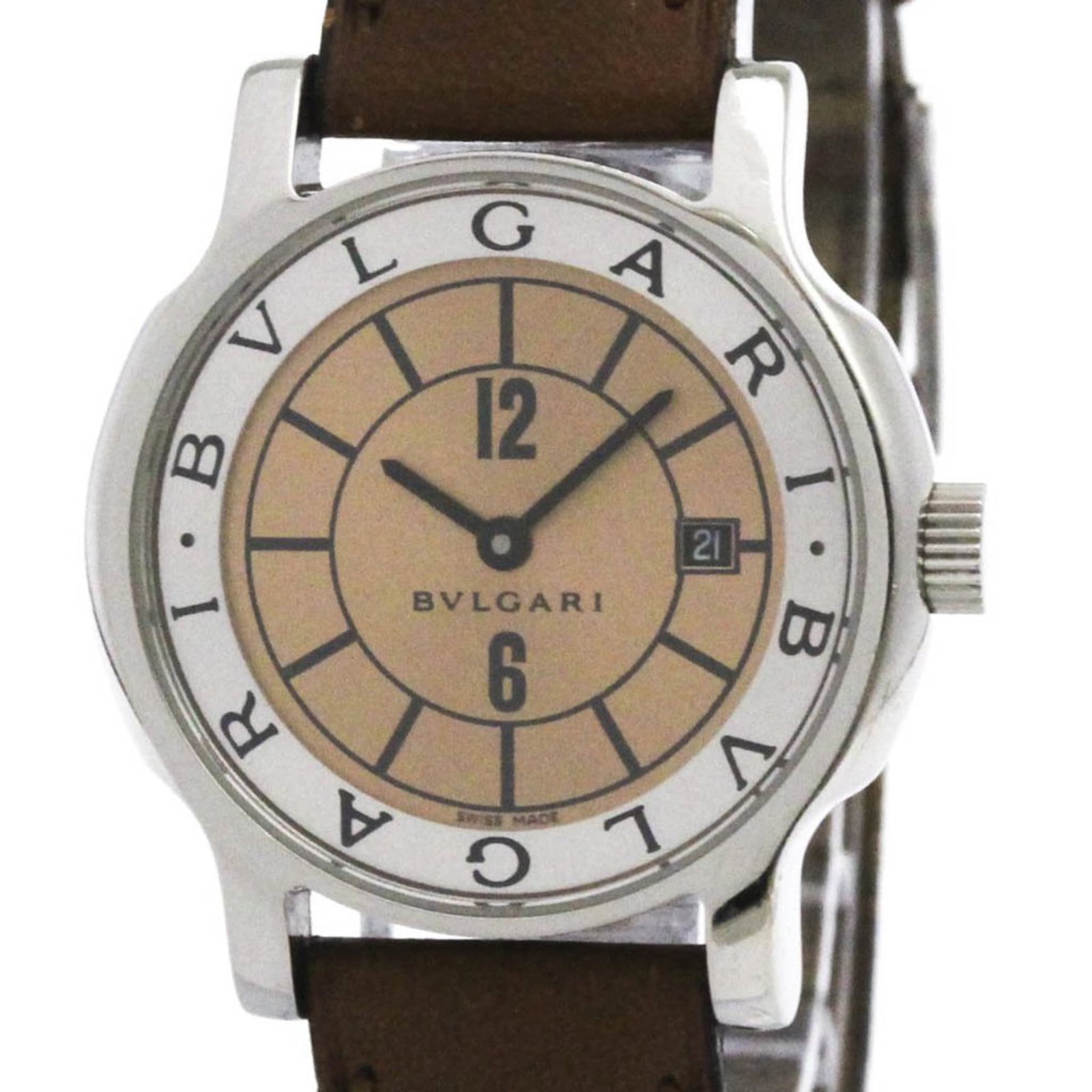 Bvlgari Solotempo Steel Leather Quartz (1 of 8)