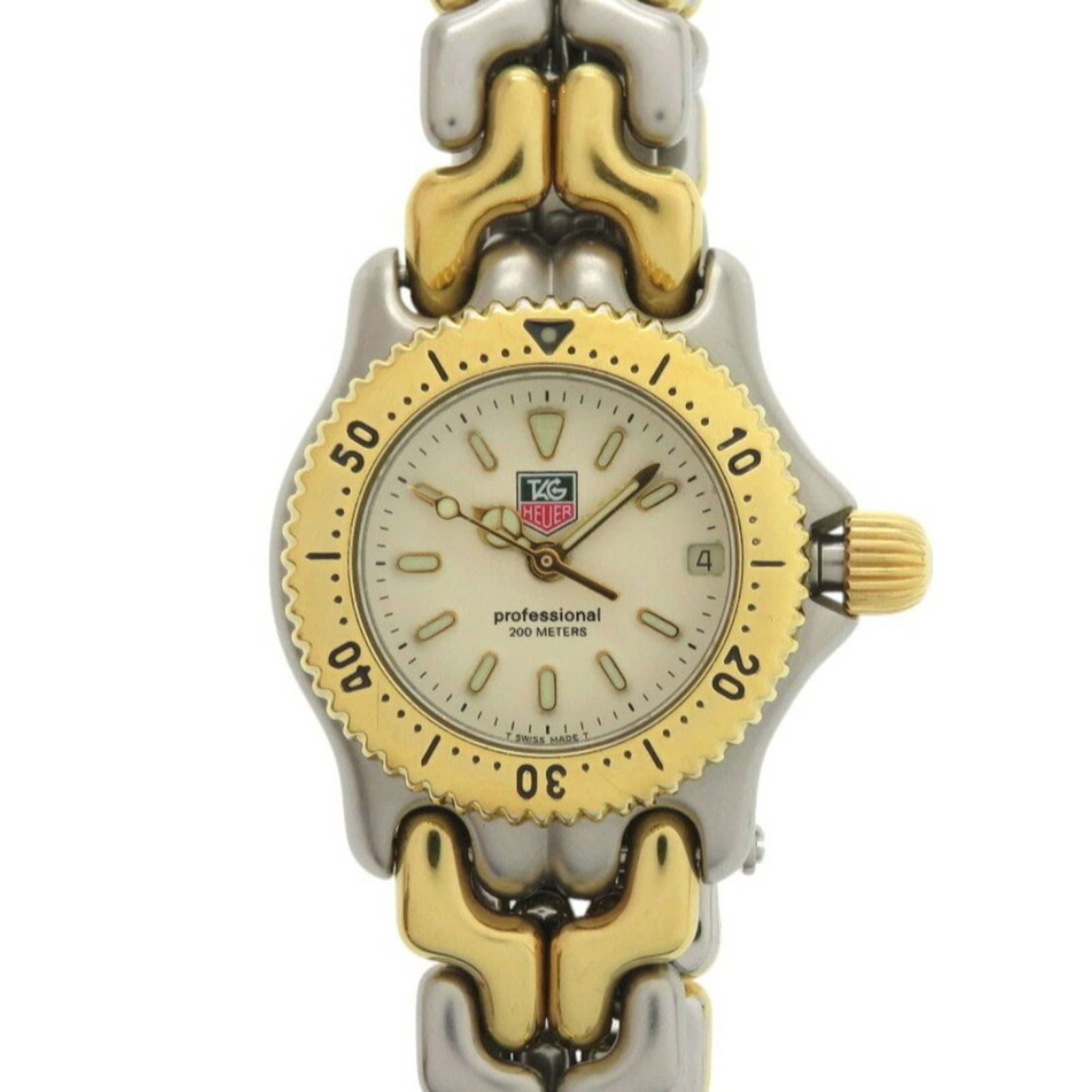 Tag Heuer Cell Series S95.708 Ss Ivory Quartz Watch Silver Gold 0395Tag Heuer (1 of 8)