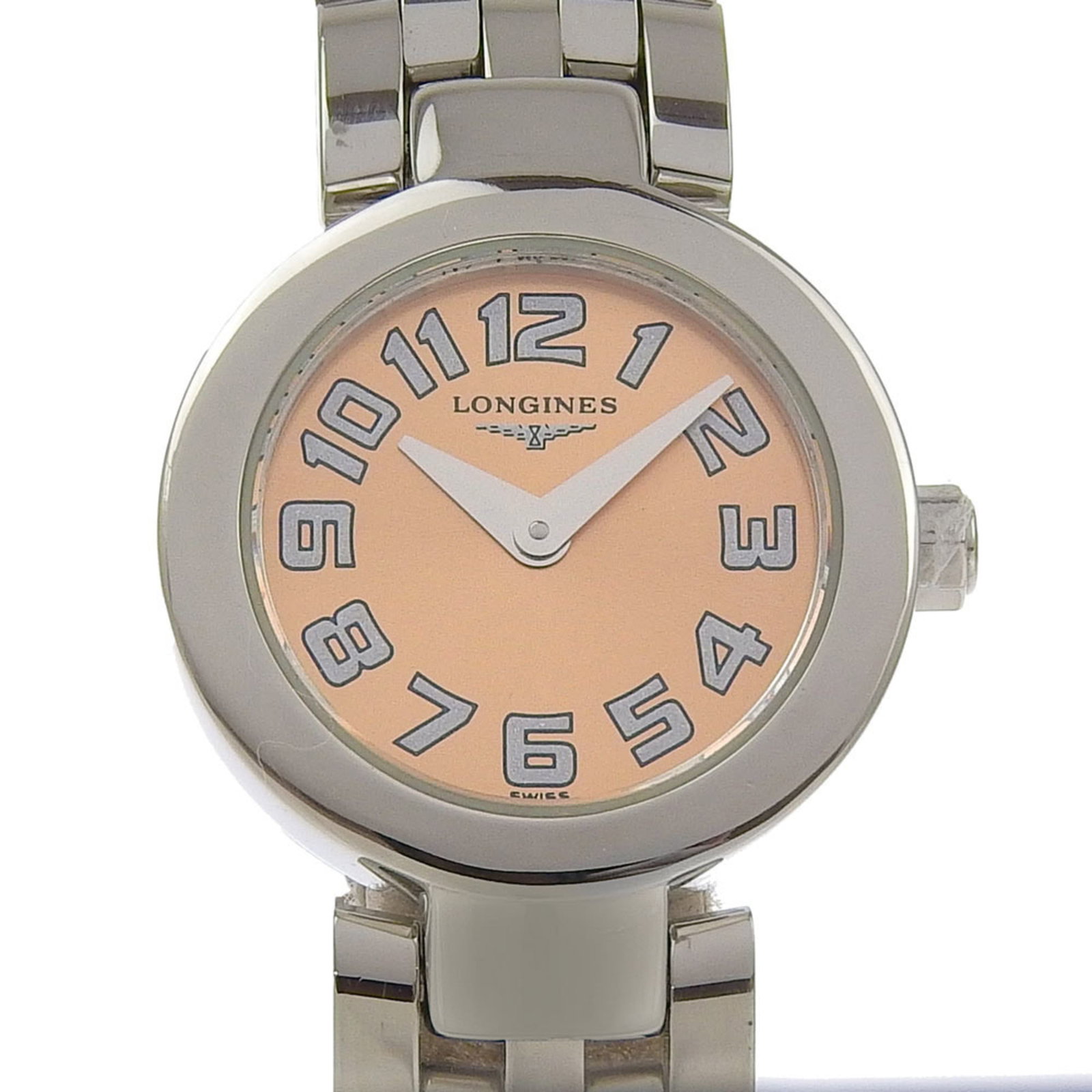 Longines Dolcevita Watch L5.174.4 Stainless Steel Quartz Analog Display: Brand: Longines Type: Wristwatch Gender: Women Display: Analog Material (Case): Stainless Steel Material (Band): Stainless Steel Color (Dial): Bronze Case Diameter: 27mm / 1.06'' Wrist Size: 15cm / 5.