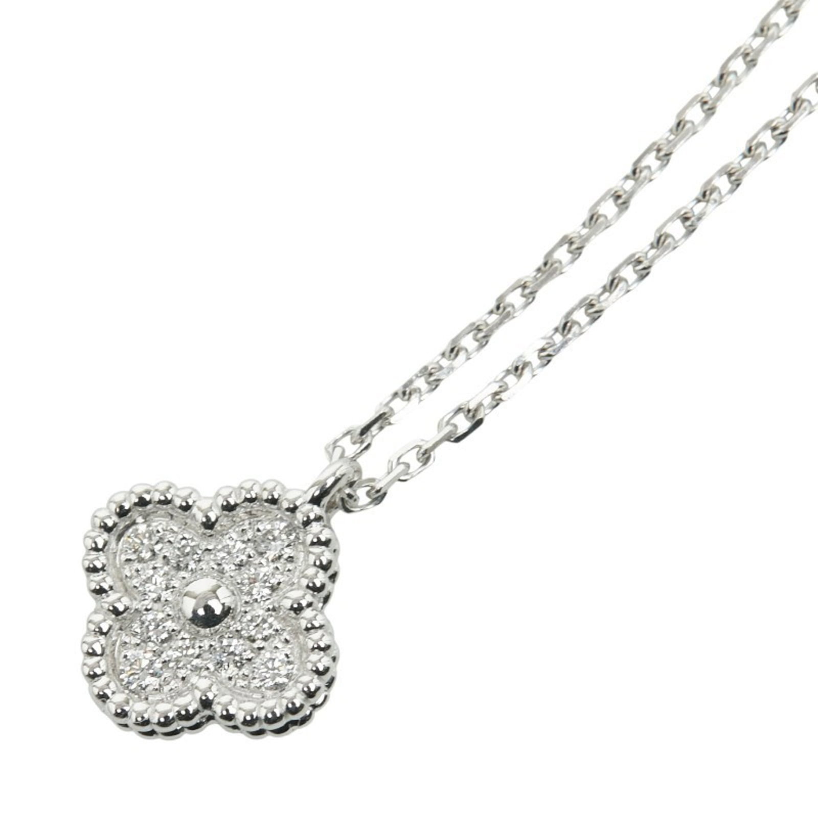 Van Cleef & Arpels Sweet Alhambra Pendant Necklace Vcaro85900 18Kwg White Gold: Brand: Van Cleef & Arpels Necklace Type: Pendant Necklace Pendant Type: Pendant Gender: Women Material: White Gold (18K) Color: White Gold Neck Circumference: 41 cm - 40 cm / 16.14'' - 15.74'' Pendant