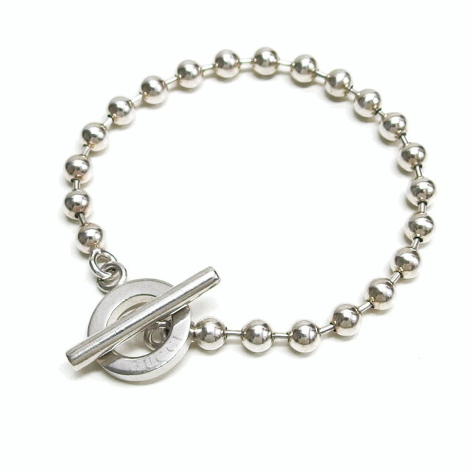 Gucci Ball Chain Silver Bracelet Size 17: Brand: Gucci Type: Charm Bracelet Gender: Women,Men Material: Silver 925 Size: 17 Length: 16cm / 6.29'' Condition: Used (very good), A few traces of usage, some scratches / dirt can be seen but overal