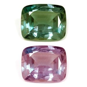 Cushion 3.71Ct Green Si - Loose Alexandrite Gemstone: Type: Alexandrite Carat: 3.71 Cut: FACETED Color: Green Clarity: SI Treatment: NONE Color Shade: Blue Green to Purple Measurements: 10.68L X 8.75W Certification: Gubelin Video: