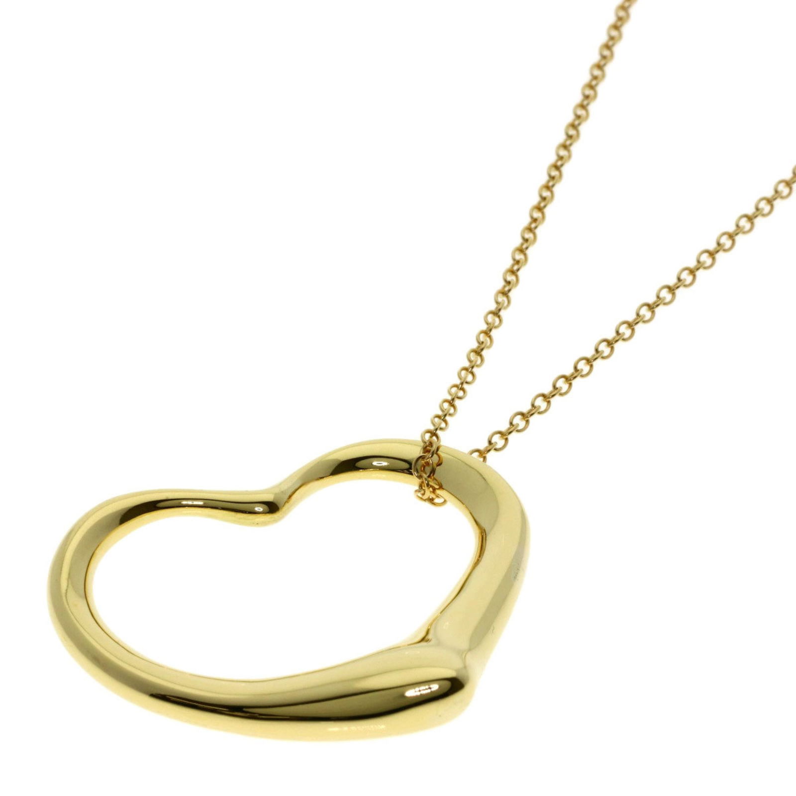 Tiffany Open Heart Large Long Necklace In 18K Yellow Gold (1 of 8)