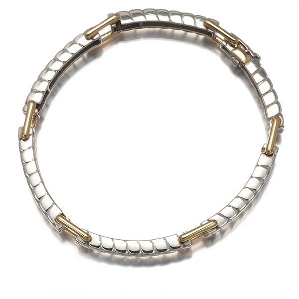 Van Cleef & Arpels Vintage Rare Bracelet 925 Sterling Silver/18K Yg: Country Of Origin: France Brand: Van Cleef & Arpels Metal: Sterling Silver Metal Purity: 925 Type: Bracelet Main Stone: No Stone Style: Bracelet Collection: - Main Stone Creation: - Product Disclaimer